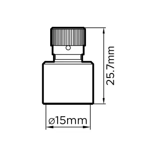 Plumbsure Brass End feed Bottle air vent, (Dia)15mm