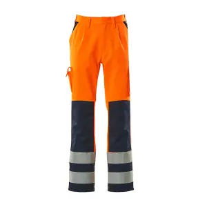 Mascot Safe Compete Olinda Trousers - Hi-Vis Orange/Navy   (32.5) (Leg Length - Short)