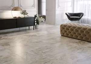 Top Ceramics Beige Stone Effect Tiles Porcelain Matt Floor Wall (L)60cm x (W)60cm Each box 1.08sqm