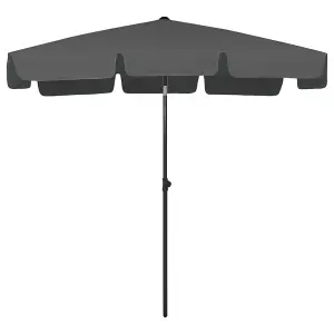 Berkfield Beach Umbrella Anthracite 200x125 cm