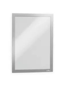 Durable DURAFRAME Self Adhesive Magnetic Signage Frame - 10 Pack - A4 Silver