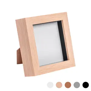 Nicola Spring 3D Box Photo Frame - Standing Hanging Craft Shadow Picture Frames - 4 x 4"