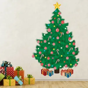 Traditional Christmas Tree Wall Stickers Wall Art, DIY Art, Home Decorations, Decals