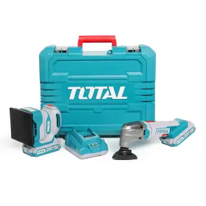 Total Li-Ion 20V Cordless Sheet Sander & Multifunction Tool (with 2 x Batteries & Charger) - TCKLI20276E