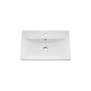 Nes Home Modern White Mid Edged Basin 500mm