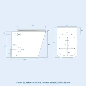 Nes Home White 1100 mm LH L-Shape Basin Vanity Unit WC BTW Rimless Toilet