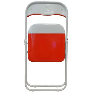 Harbour Housewares - Coloured Padded Folding Chair - Red