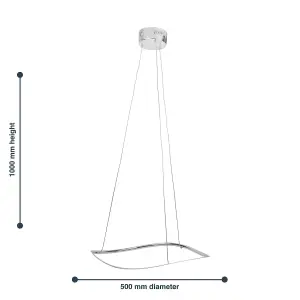 First Choice Lighting Polished Chrome LED Ripple Fitting