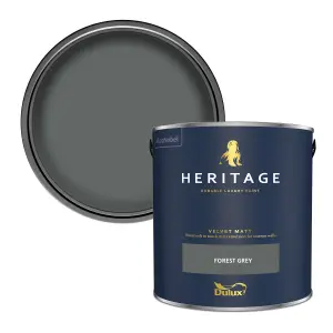 Dulux Trade Heritage Forest Grey Velvet matt Wall paint, 2.5L