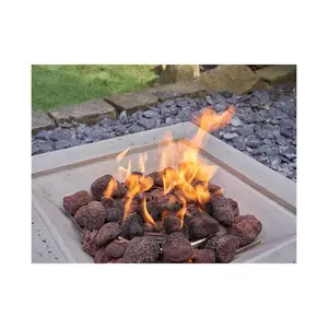 Field & Flame Mazus Fire Pit in Travertine