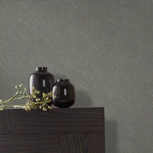 Galerie Air Collection Grey Scored Effect Sheen Textured Wallpaper Roll