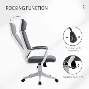 Vinsetto Swivel Office Chair with Lumbar Back Support, Adjustable Height