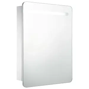 Berkfield LED Bathroom Mirror Cabinet 60x11x80 cm