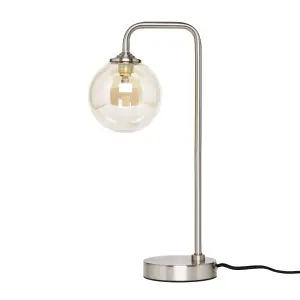 Inlight Agile Brushed Satin Nickel effect Table lamp