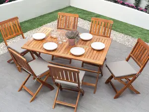 Garden Table Wood Dark Wood CENTO