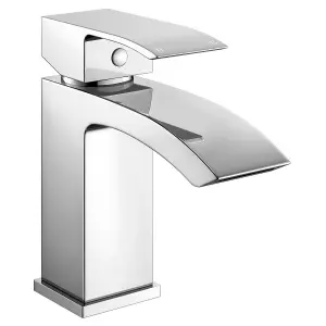 RAK Metropolitan Polished Chrome Modern Basin Sink Mixer Tap Solid Brass