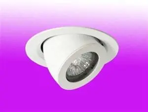 KSR Lighting - 240V GU10 LED Swivel & Scoop Downlight - White