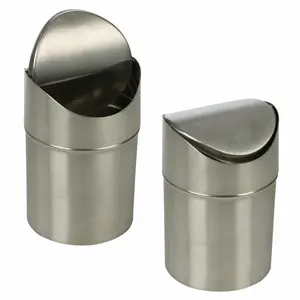 1.5L Swing Top Stainless Steel Swing Lid Recycling Bin