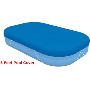 Bestway 8ft Rectangular Swimming Pool Cover Durable Protection for Family Pools