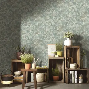 Flower Wallpaper PURITY Embossed green