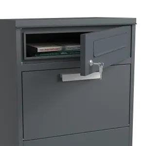 Phoenix PB1121AAK Secure Parcel Delivery Box, Outdoor Parcel Box with Key Lock, Safe Package Storage Solution