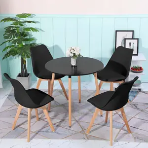 Workington 4 - Person Dining Set Black