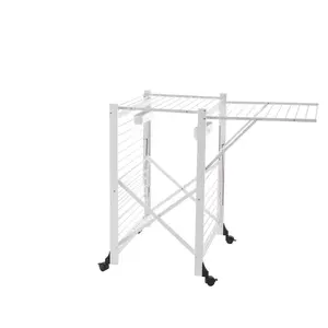 Millwright Wood Foldable Freestanding Drying Rack White