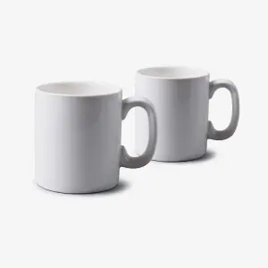 WM Bartleet & Sons Porcelain Original 0.7 Pint Mug, Set of 2 White