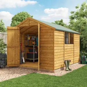 BillyOh Keeper Overlap Apex Wooden Shed - Pressure Treated - 10x8 - Windowed