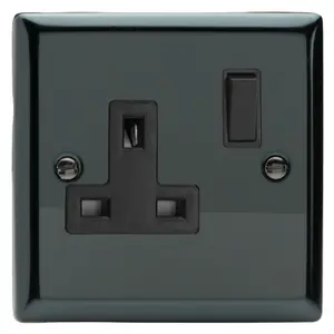 Varilight 1-Gang 13A Double Pole Switched Socket  Iridium