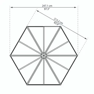 Palram - Canopia Oasis™ Grey 8x6 Greenhouse