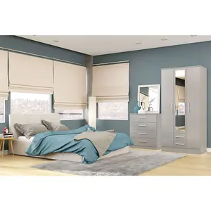 Birlea Lynx 2 Door Sliding Wardrobe With Mirror Grey