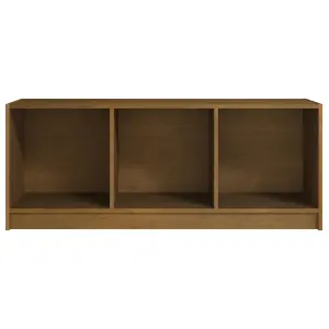 Berkfield TV Cabinet Honey Brown 104x33x41 cm Solid Pinewood