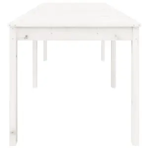 Berkfield Garden Table White 159.5x82.5x76 cm Solid Wood Pine