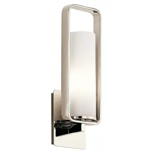 Elstead City Loft 1 Light Indoor Wall Light Polished Nickel, E27