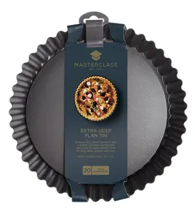 MasterClass Non-Stick Extra Deep Fluted Flan Tin