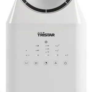 Tristar White LED Remote controlled Multifunctional bladeless fan - (H)90cm (W)23.5cm