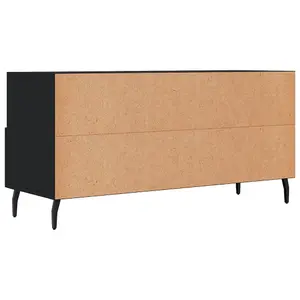 Berkfield TV Cabinet Black 102x36x50 cm Engineered Wood