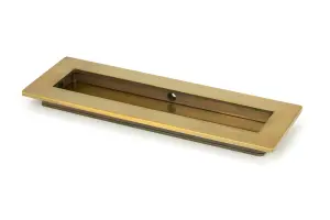 From The Anvil Aged Brass 175mm Plain Rectangular Pull