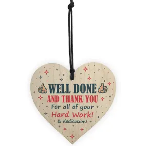 Novelty Gift For Teacher Nurse Carer Volunteer Wooden Heart Thank You Gift For Him Her