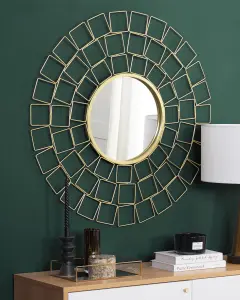 Beliani Glam Wall Mirror LABRIT Metal Gold