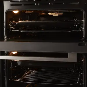 Cooke & Lewis CLBUDO89 Built-in Double oven - Mirrored black