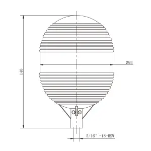 Flomasta Brass & plastic Cylindrical Ball float (Dia)93mm ⁵⁄₁₆"