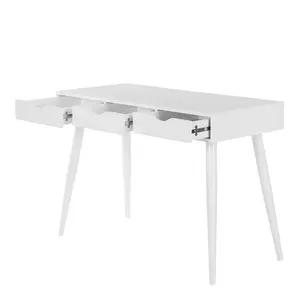 Casson Metal Base Writing Desk White