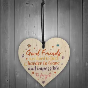 Red Ocean Best Friend Sign Friendship Plaque Handmade Shabby Chic Wooden Hanging Heart Thank You Gift