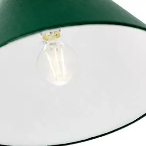 12 Forest Green Cotton Coolie Lampshade Suitable for Table Lamp or Pendant