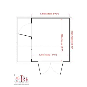 Shire 7x8 ft Crib Whitewood pine Playhouse - Assembly required