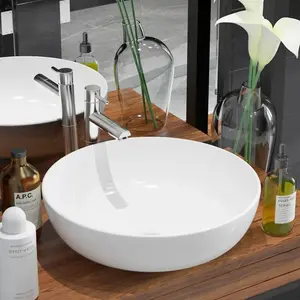 Belfry Bathroom Rina 415mm W White Ceramic Circular Sink