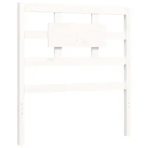 Berkfield Bed Frame with Headboard White 90x200 cm Solid Wood