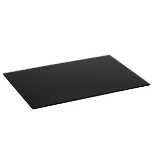 Harbour Housewares - Glass Placemats - 50cm x 40cm - Black - Pack of 6